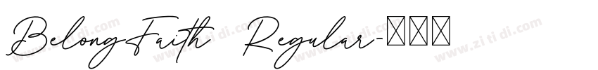 BelongFaith  Regular字体转换